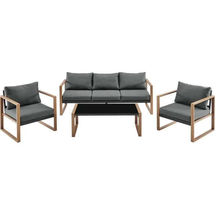 Lage tuinmeubelen in houtlook aluminium – elegantie en comfort voor uw buitenruimte